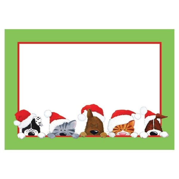 Caspari Christmas Peek A Boo Self -Adhesive Gift Tags -