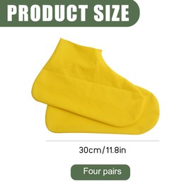XUZOPIM 4 Pairs Shoe Covers, Waterproof Shoe Covers, Rubber Covers, Non-Slip Rain Cover Shoes, Reusable Rain Overshoes, Rain Overshoes for Rain, Snow Day, Muddy Roads