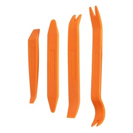 YEDJFFIYO 4PCS Heavy Duty Car Trim Removal Kit - Professional Dashboard & Audio Panel Pry Tools for Door Panels, Interior Mouldings & Radio Installations (Orange)