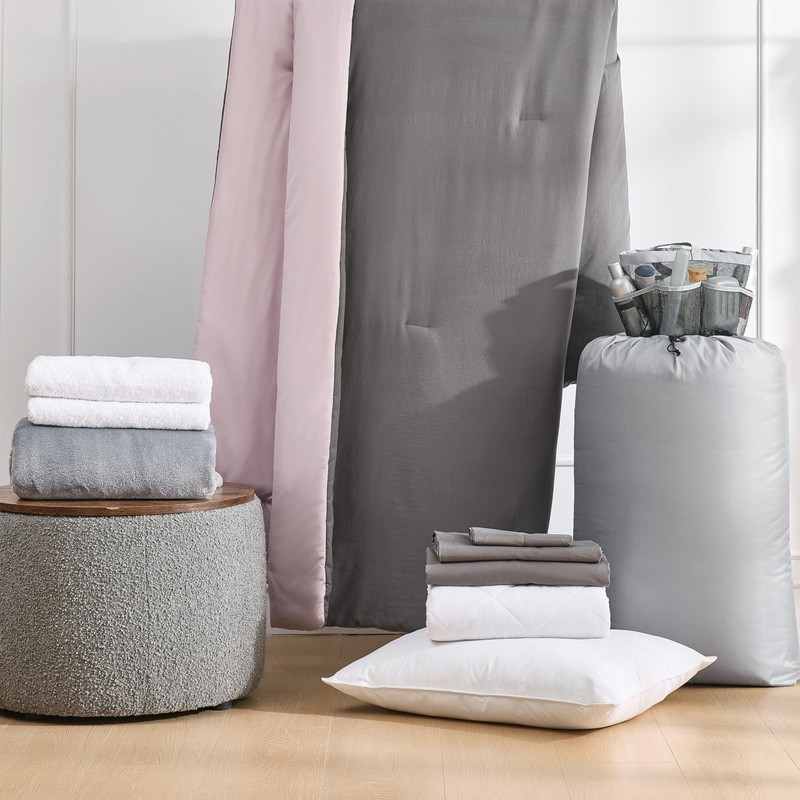 College Freshman Dorm Pack Plus - Twin XL Bedding Bundle