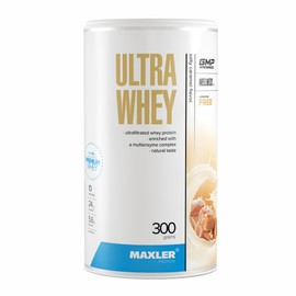 Maxler Ultra Whey Protein - 24 g Protein per Serving - Pure Whey Protein Powder - Whey Protein Concentrate, Whey Protein Isolate, Whey Protein Hydrolysate - With BCAA - Salty Caramel - 300 g