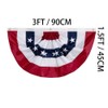 Jayus US Bunting Flag 1.5x3 FT- Embroidered Stars USA American