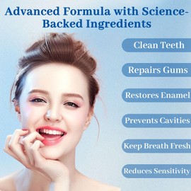 Nudenta Odontic Repair, Cavity Healing Tooth Armor Liquid, Nano Hydroxyapatite Remineralization Complex for Cavity Repair, Teeth Whitening with Remineralization Drops, Enamel Strengthening
