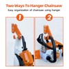 OSROENE Chainsaw Hanger, 2 Pack Chainsaw Wall Mount, Heavy Duty