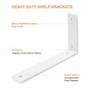 White Floating Shelf Bracket 8 Inch, 6 Pack Heavy Duty