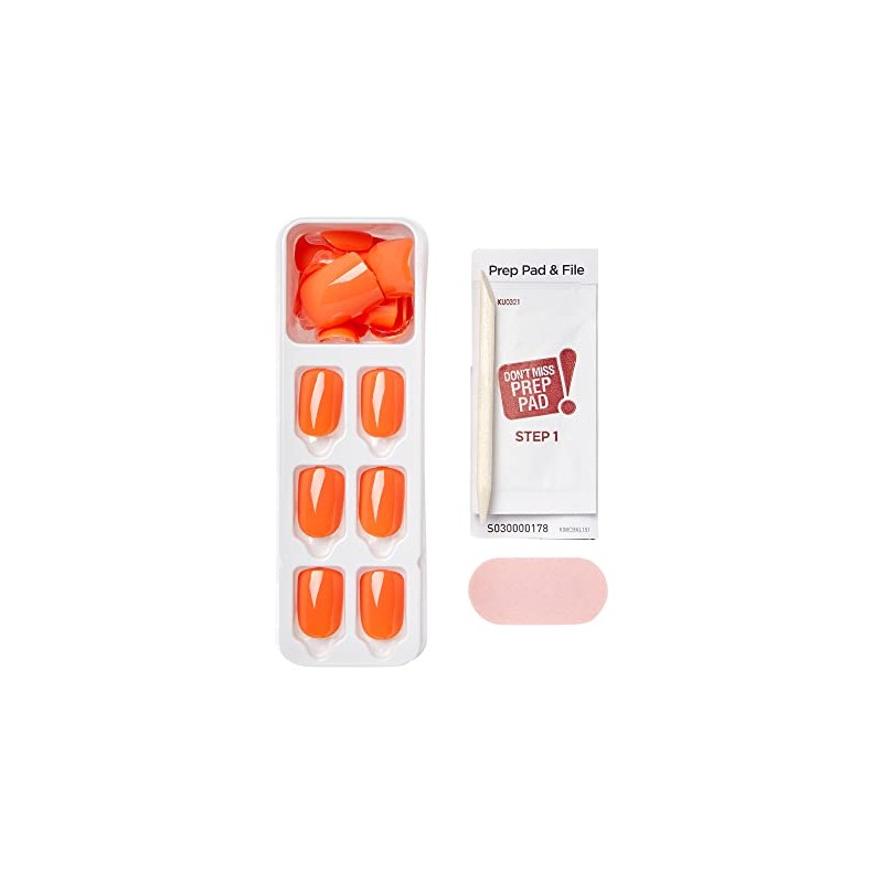 KISS imPRESS Color Press-On Nails Set de manicura sin esmalte,