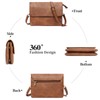 LEEXTON Women's Cross-Body Shoulder Bag, Pochette, 2-Way, Genuine Leather, Lightweight,