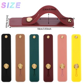 Weewooday 6 Pieces Phone Grip Holder Cell Phone Grip Strap Telescopic Phone Finger Strap Stand Universal Finger Kickstand for Most Smartphones (Retro Colors)