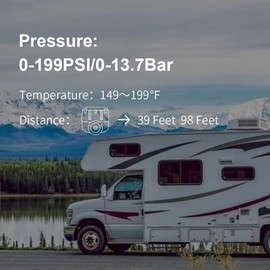 OBEST Tire Pressure Monitor, TPMS (Newly Released, Compatible with Inflator & Repeater), 6 External Sensors, Air Pressure Sensor, Tire Pressure Monitor, Solar Power/USB Dual Charging Methods, Pressure