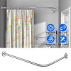 Adjustable L-Shaped Curved Stainless Steel Shower Rod Premium Rust-Resistant Curtain