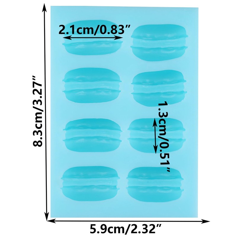 3D Macaron Fondant Mold Macaron Hamburger Silicone Mold