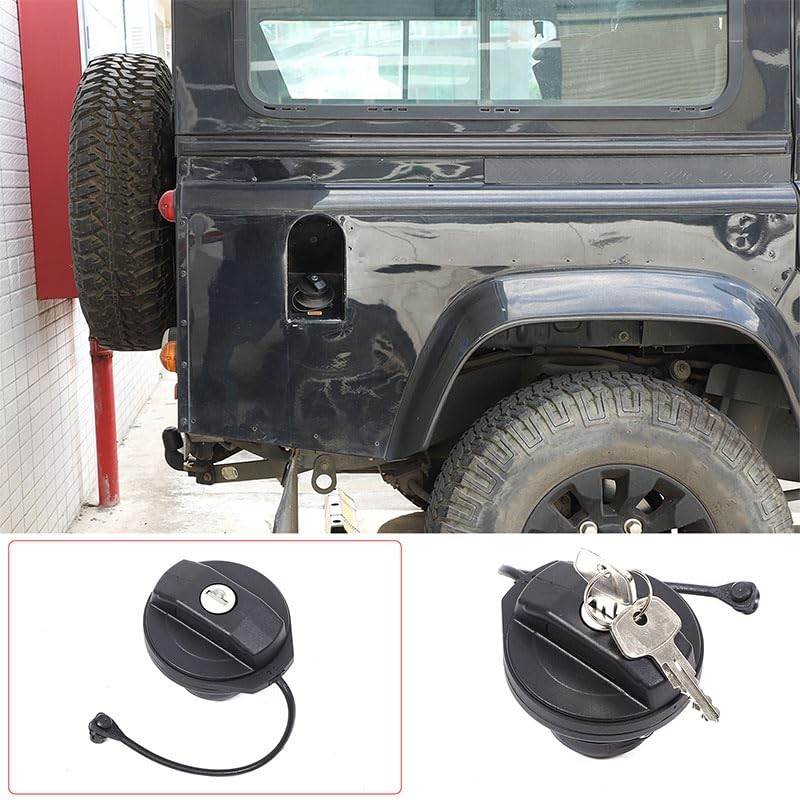 Fuel Cap with Key Suitable for Land Rover Defender, Black