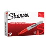Sharpie Super Permanent Markers, Fine Point, Red, 12 Count