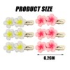 6Pcs Plumeria Flower Hair Clips Alligator Hairpins Mini Flower Hair