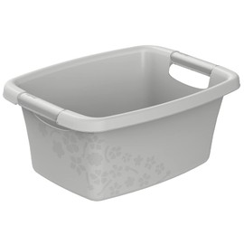 Rotho Flowers Housekeeping Tub 12 Litre, One Size, Grey