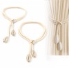 Elovara 2 Pack Cotton Rope Tie Backs, Flower Buckle Drill