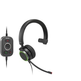 Snom A330D Wired Over Ear Headset - Headset with Microphone Wireless, Headphones Cable, Gaming Headset Wireless with Microphone and Passive Noise Cancellation - 00004597