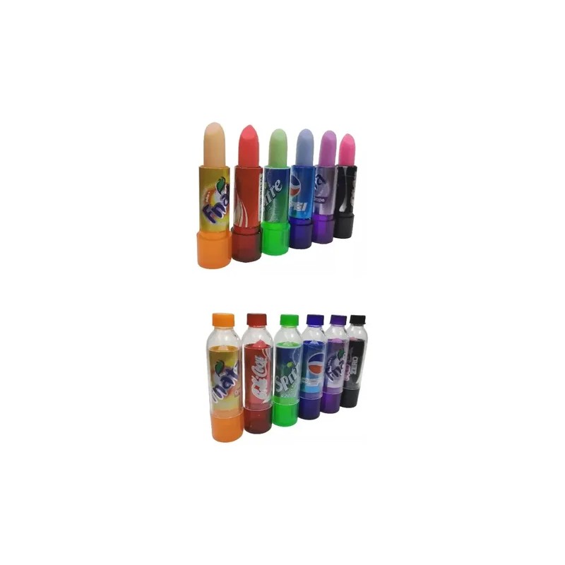 Bálsamo Labial Forma D Refresco Mágico 24pzs Caja Mayoreo