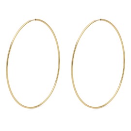 Pilgrim - Sanne PI - Earrings Gold or Silver - Gold-Plated or Silver-plated Earrings - Oversized Hoop Earrings Gold or Silver - Scandinavian Design - Women's Earrings - 6 cm - Statement Earrings, Gold