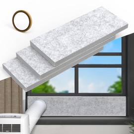 Flamorrow Insulated Foam Panels for Portable AC Window Seal Kit, Sturdy & Thick Air Conditioner Insulating Panel, Adjustable AC Window Seal Panels for Seal Heat, Fill Gap, Reduce Noise, 3 Pack