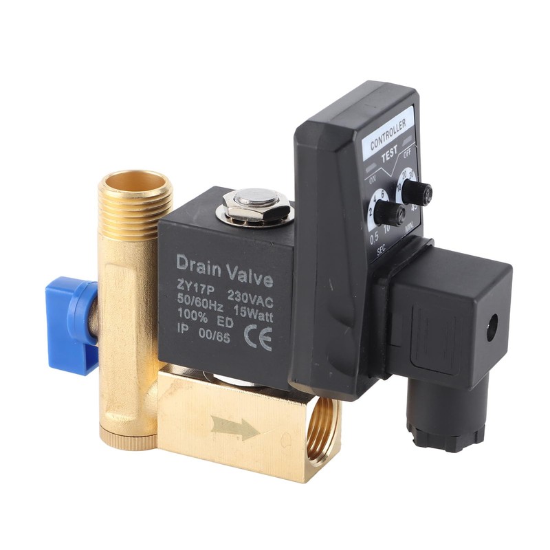 G1/2 DN15 Automatic Electronic Timed Drain Valve for Air Compressor