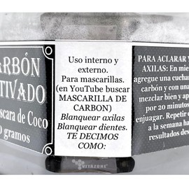 Carbón Activado de Coco en polvo 50 g 3 Generaciones