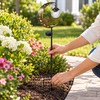 Solar Hummingbird Moon Garden Light – Crackle Glass LED Stake,