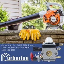 Carburionix BG50 Carburetor Carb for STIHL BG45 BG46 BG55 BG65 BG85 SH55 SH85 Leaf Blower Replace 4229 120 0650 with Air Filter Tune Up Kit