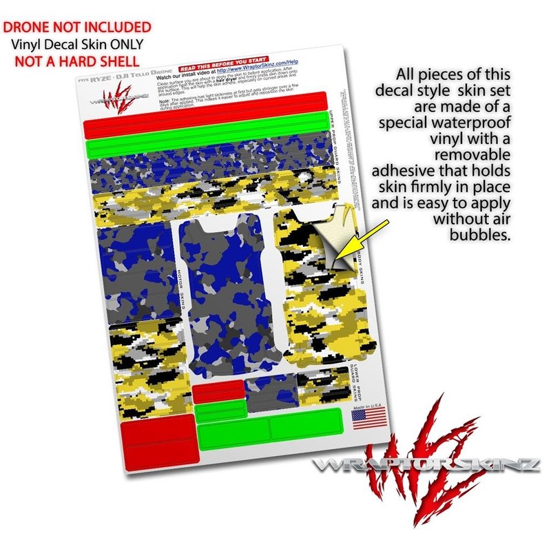 Skin Decal Wrap 2 Pack for DJI Ryze Tello Drone