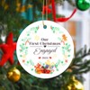 Engagement Hanging Ornament, 2.87 Inch Our First Christmas Engaged 2024