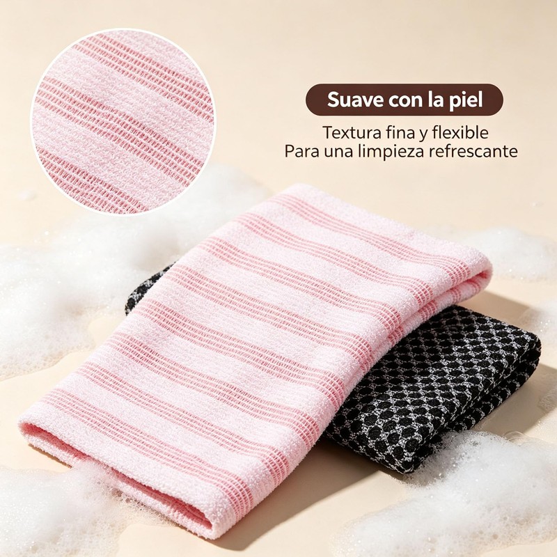 Toalla japonesa exfoliante Zenbodis Zenbody para una piel más lisa