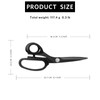 KUONIIY Left-Handed Sewing Scissors for Cutting Leather, Dressmaking Scissors with