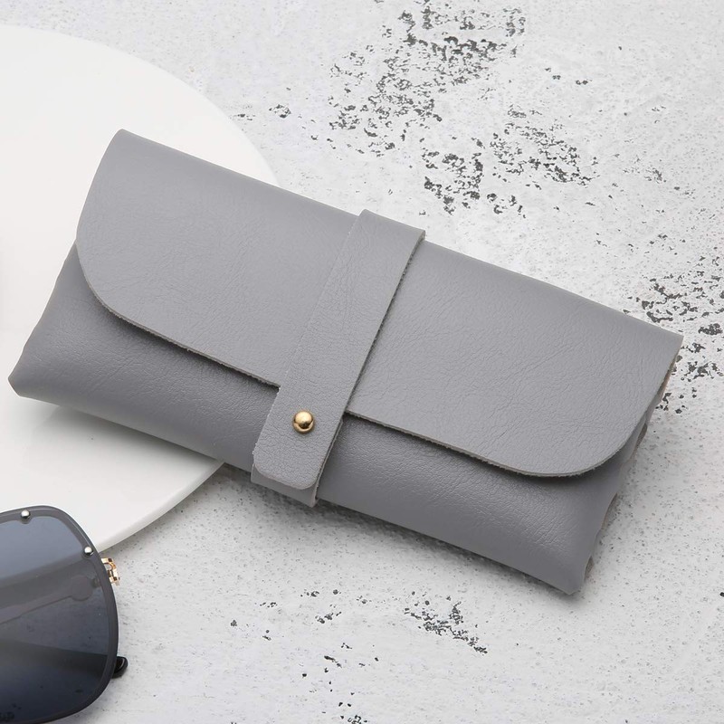 TongTang Glasses Case, Sunglasses, Soft Leather, Stylish, Simple, Stylish, Black