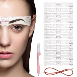 Eyebrow Makeup Tool, Eyebrow Template, Eyebrow Stencil, Women's, Men's, Eyebrow Shape, Eyebrow Stencil, Women's, Men's, Makeup Tools, Popular, For Beginners, Makeup (12 Types) in 3 Minutes, Includes