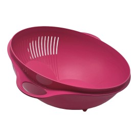 Tupperware Thatsa All in one Bowl Colander Colander Slanted 16 Cup Pink