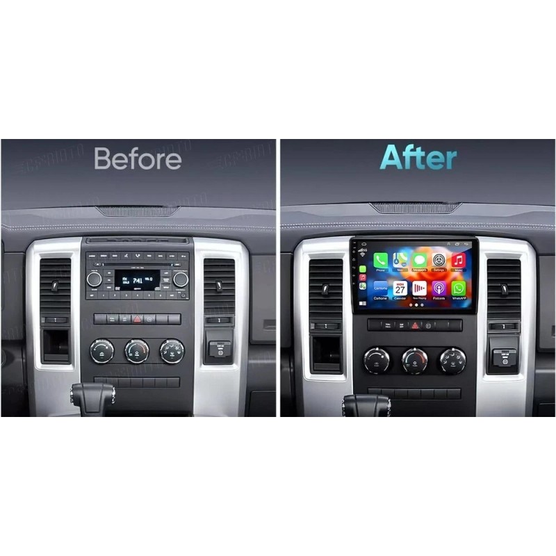 CFRIATO For 2009-2012 Dodge RAM 1500 2500 3500 Carplay Car