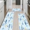 PKAGQEM Coastal Kitchen Rugs Set of 3 Farmhouse Fish Non