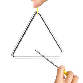 EASTROCK EASTROCK Triangle Instrument 3 Packs 4 5 6 Inch Percussion Instrument Set Hand Percussion Triangles with Striker
