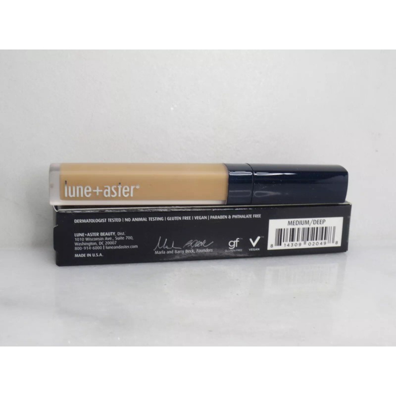 LUNE + ASTER HYDRABRIGHT CONCEALER MEDIUM/DEEP 0.22 OZ BOXED LOT