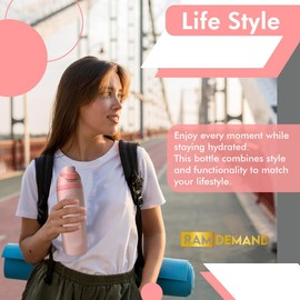 Water Bottle – 32 oz Reusable Water Bottle with Leak Proof Flip Top Lid – Durable Plastic Drinking Bottle for Sports, Travel, School or Gym – Ram Demand