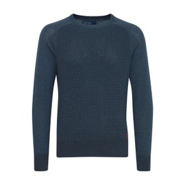 Blend Gandolf Men's Fine Knit Pullover with Crew Neck and Mottling, 100% Cotton - xl