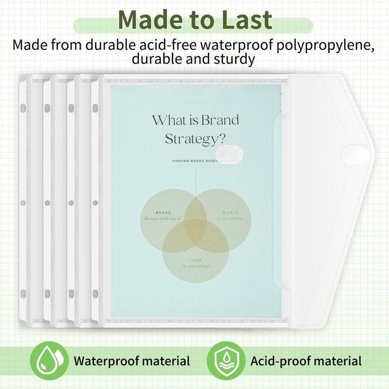 Sooez 30 Pack Binder Folders with Space-Saving Closure, Super Heavyweight