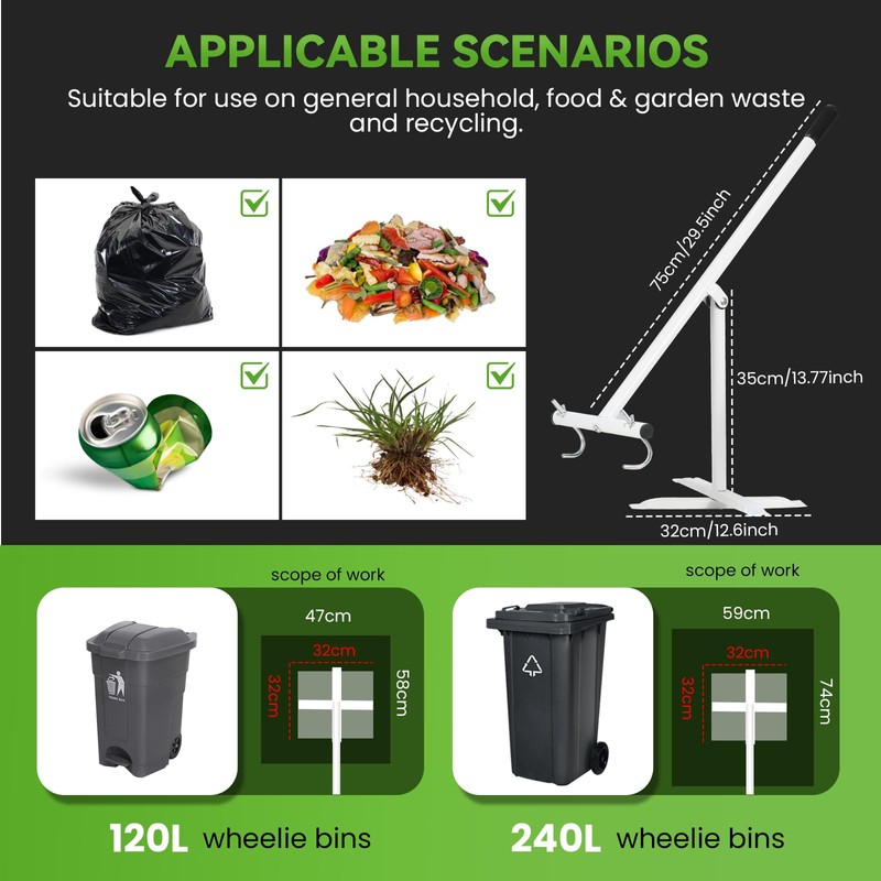 NEWTRY Manual Trash Compactor Mini, 120L Home Manual Garbage Compressor