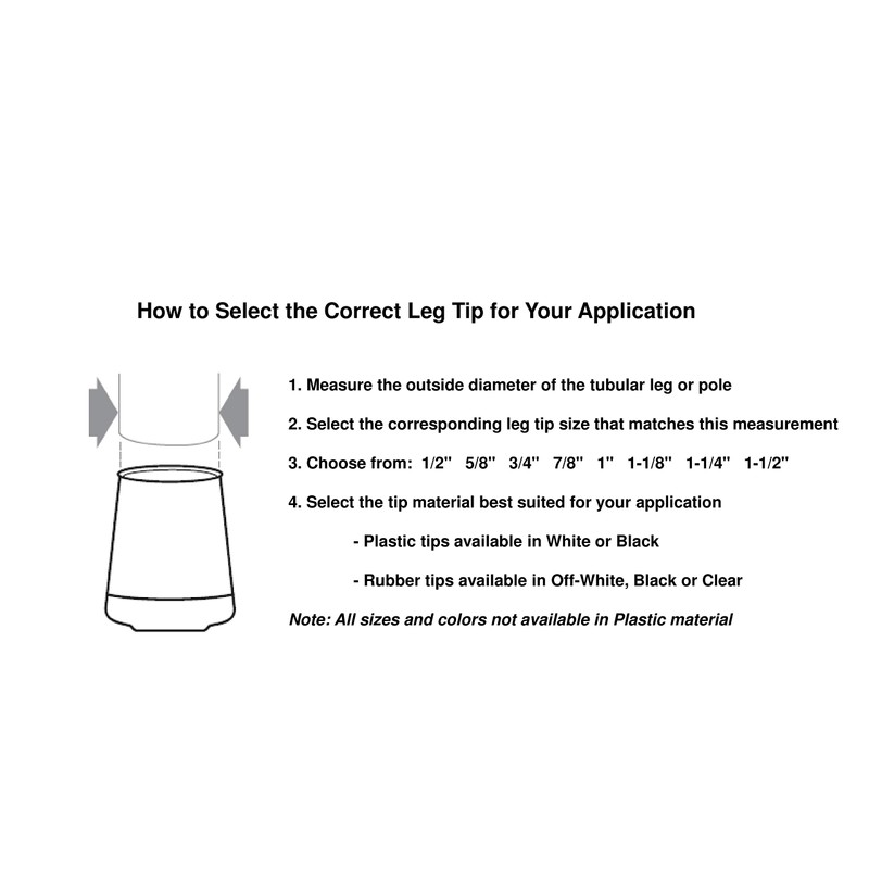 Shepherd Hardware 9122 1-1/8-Inch Inside Diameter Rubber Leg Tips, 4-Pack,