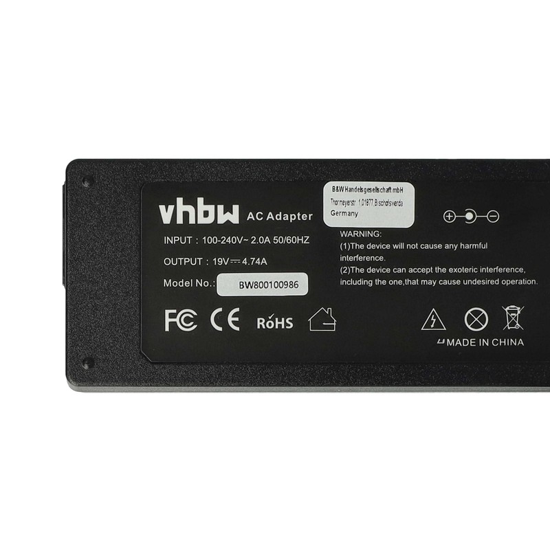 vhbw 1x Power Supply Compatible with Toshiba Satellite C55D, C650,