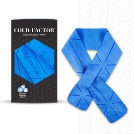 COLD FACTOR Mini Cooling Neck Towel - PVA Premium Cooling Towel Wrap 3 Pack Lasting Up to 5 Hours Cooling Ice Towels for Neck and Face-Neck Cooler with UPF 50+ 29.5" x 3" (Blue)