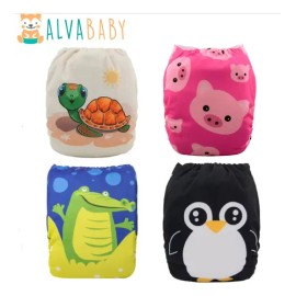 5 Pañales Ecológicos Alva Baby + 5 Absorbentes Microfibra