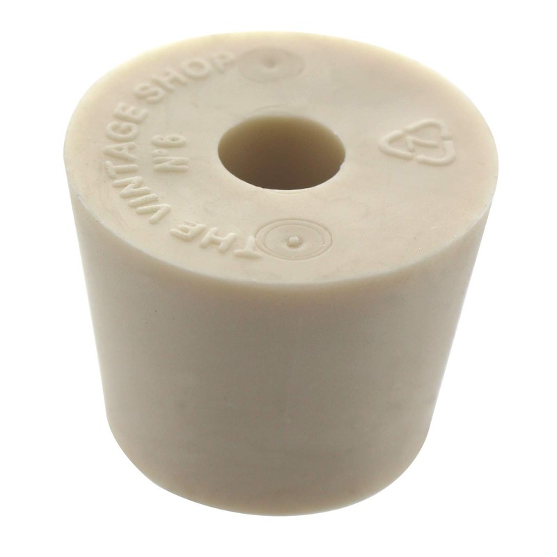 Drilled Rubber Stopper #6 (Set of 3)