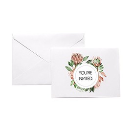 You're Invited Floral Stationery Note Card Set