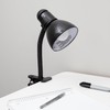 V- Light Black Adjustable Desk Lamp with Heavy Duty Clamp